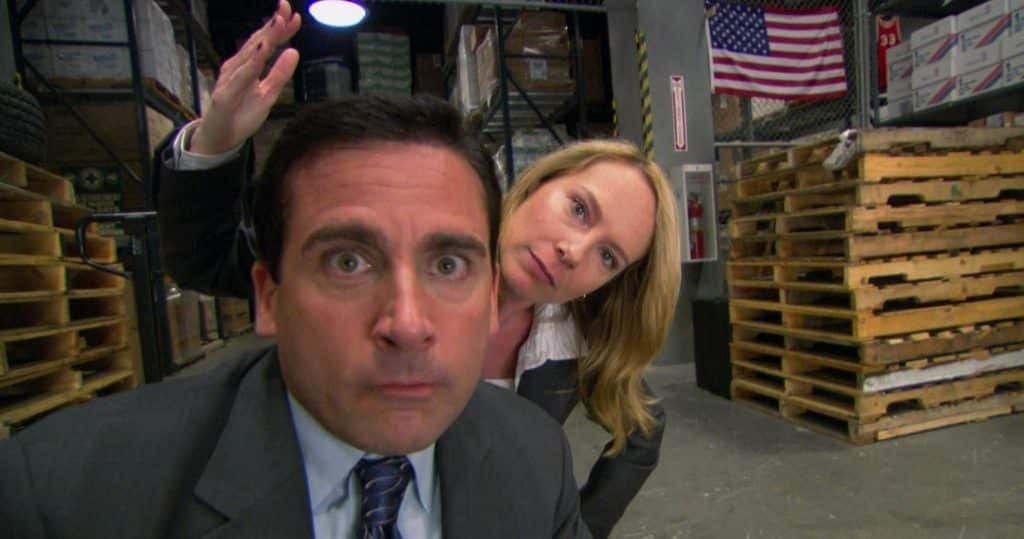 Michael and Holly in The US Office on The Table Read